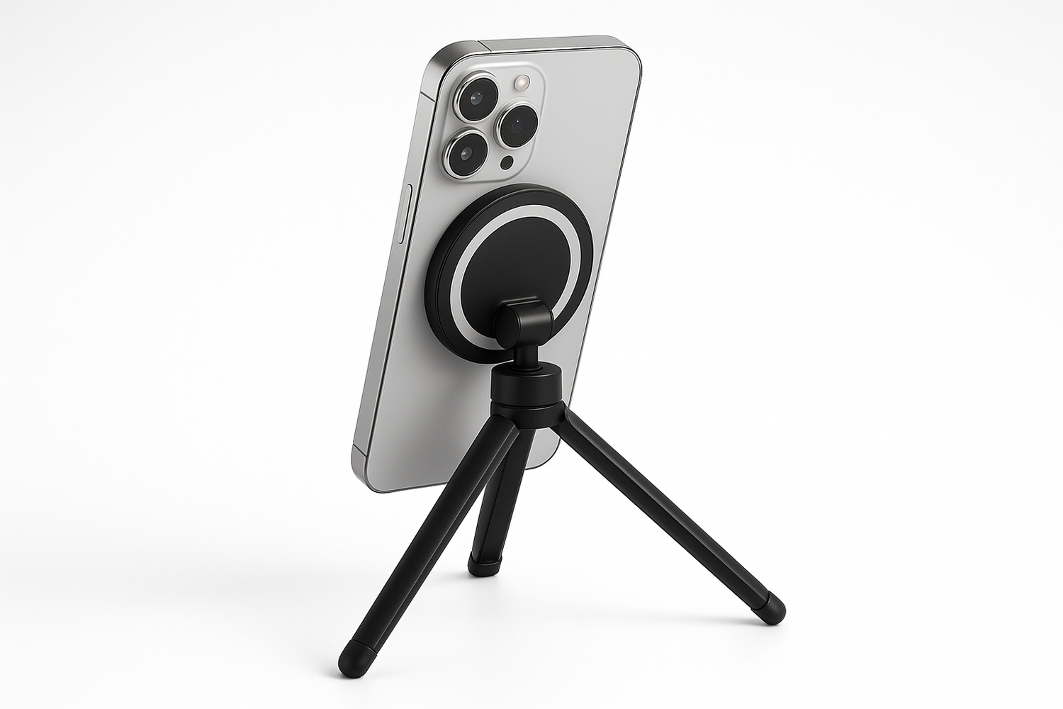 MagSafe Tripod Attached to iPhone High Quality