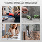 Collage of Magnetic Tripod for MagSafe iPhone in use for photography and video calls.